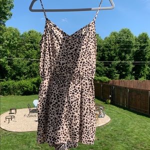 Animal print romper